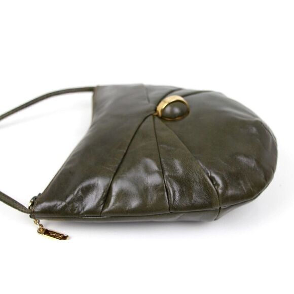 RODO ITALY OLIVE GREEN GENUINE LEATHER CROSSBODY SHOULDER BAG HANDBAG PURSE - Picture 6 of 12